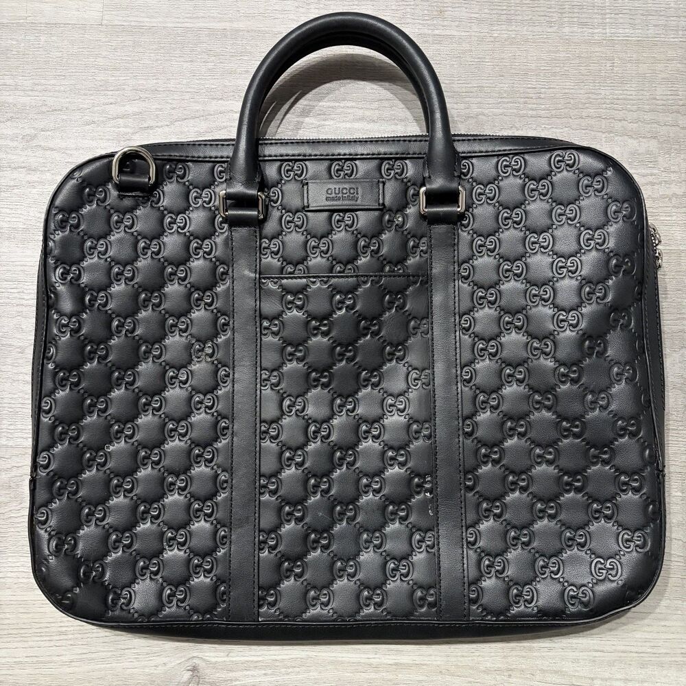 Gucci GG Emblem Signature Leather briefcase
